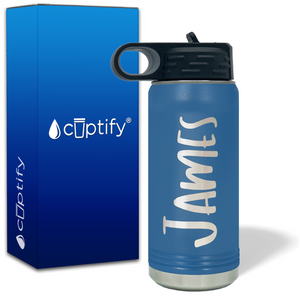 Personalized Kids Water Bottle with Name on 20oz Insulated Water Bottle