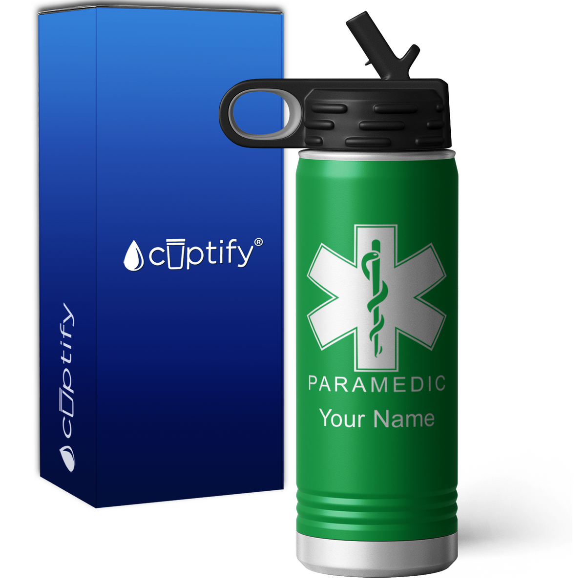 Paramedic Star of Life Personalized 20oz Sport Water Bottle
