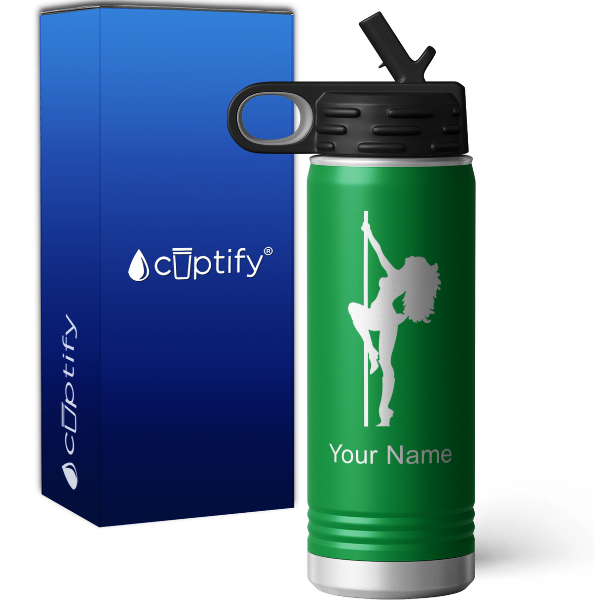 Pole Dancer Personalized 20oz Sport Water Bottle