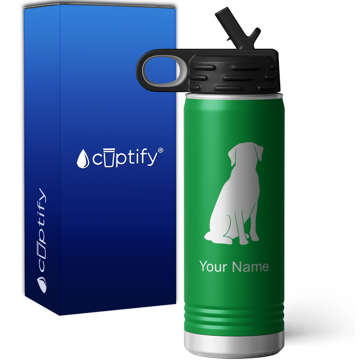 Labrador Retriever Personalized 20oz Sport Water Bottle