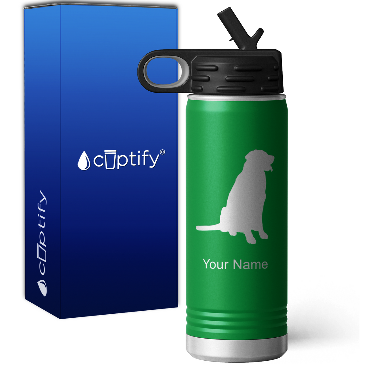 Golden Retriever Personalized 20oz Sport Water Bottle