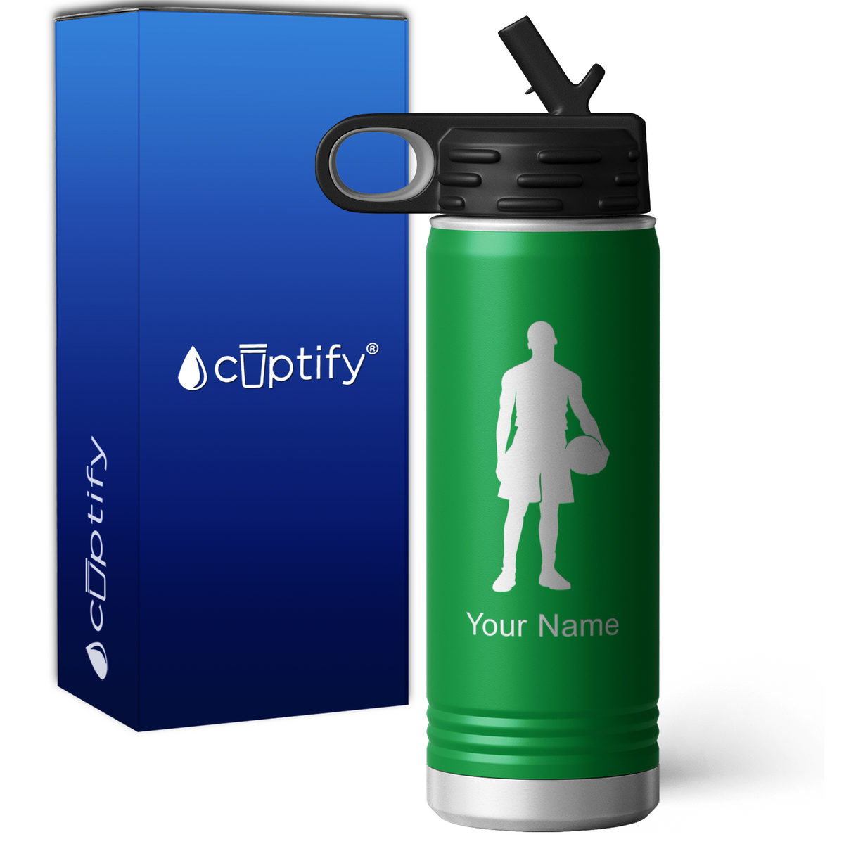 Basketball Player Personalized 20oz Sport Water Bottle