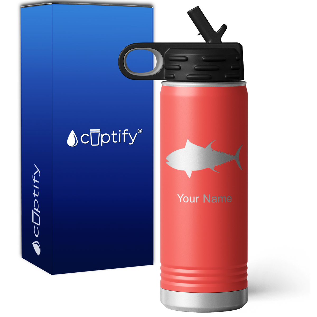 Tuna Fish Personalized 20oz Sport Water Bottle