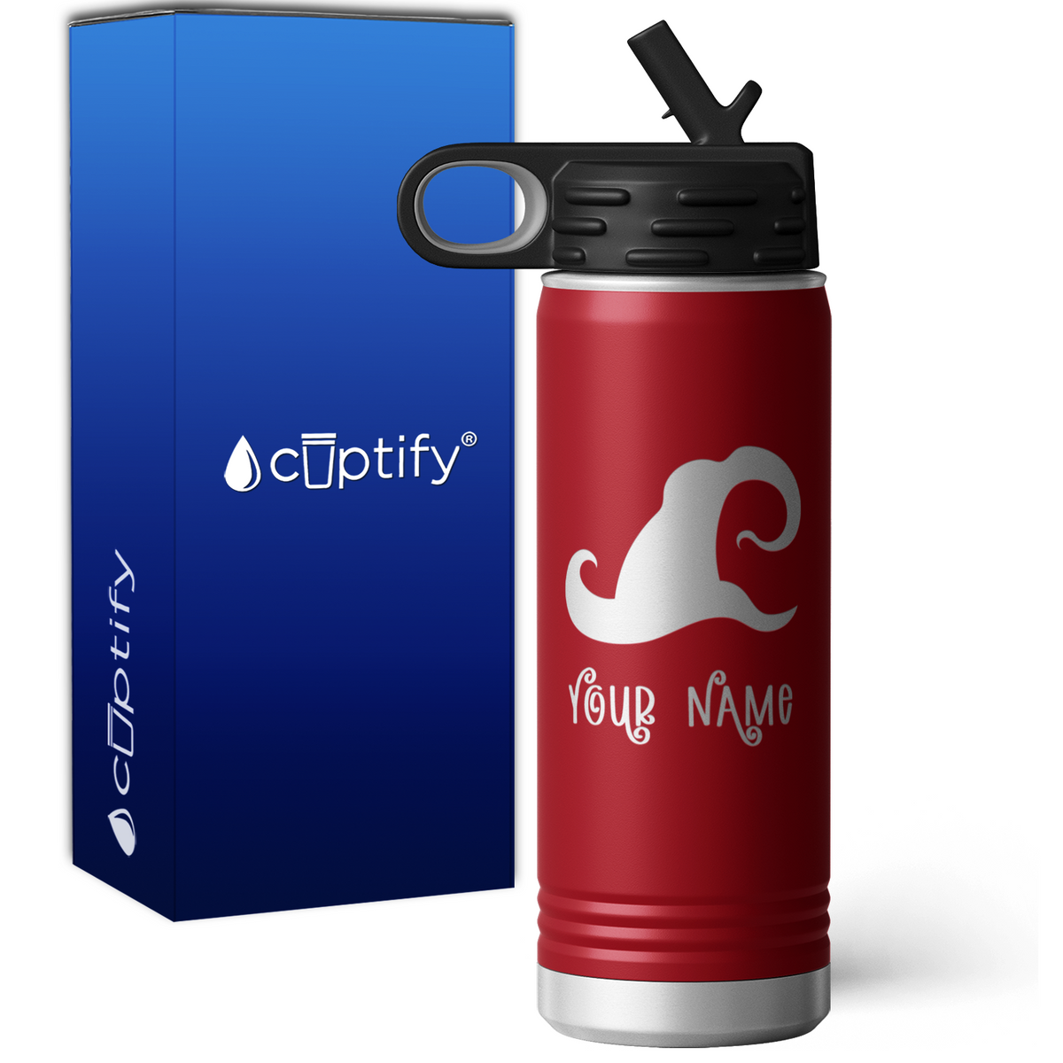 Witchs Hat Personalized 20oz Halloween Sport Water Bottle