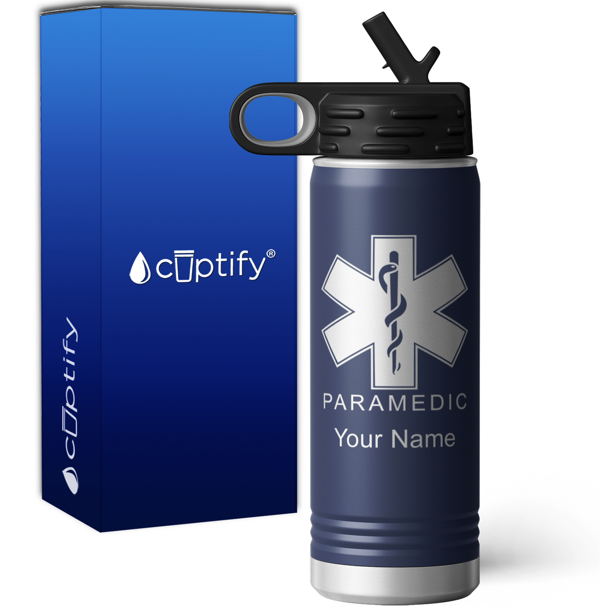 Paramedic Star of Life Personalized 20oz Sport Water Bottle
