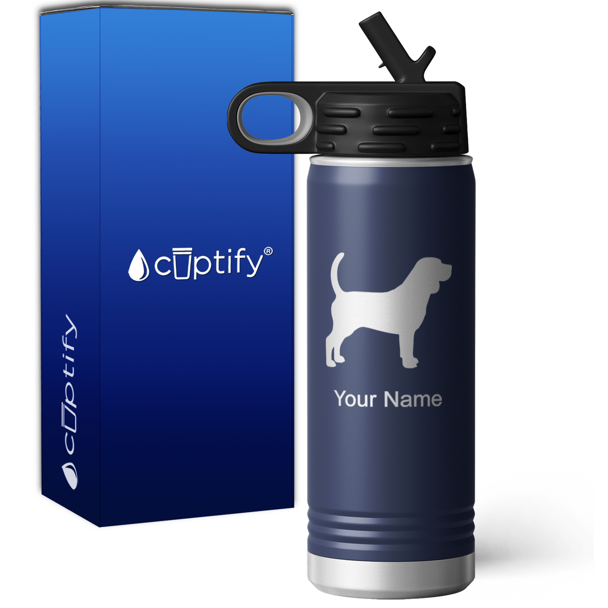 Beagle Personalized 20oz Sport Water Bottle
