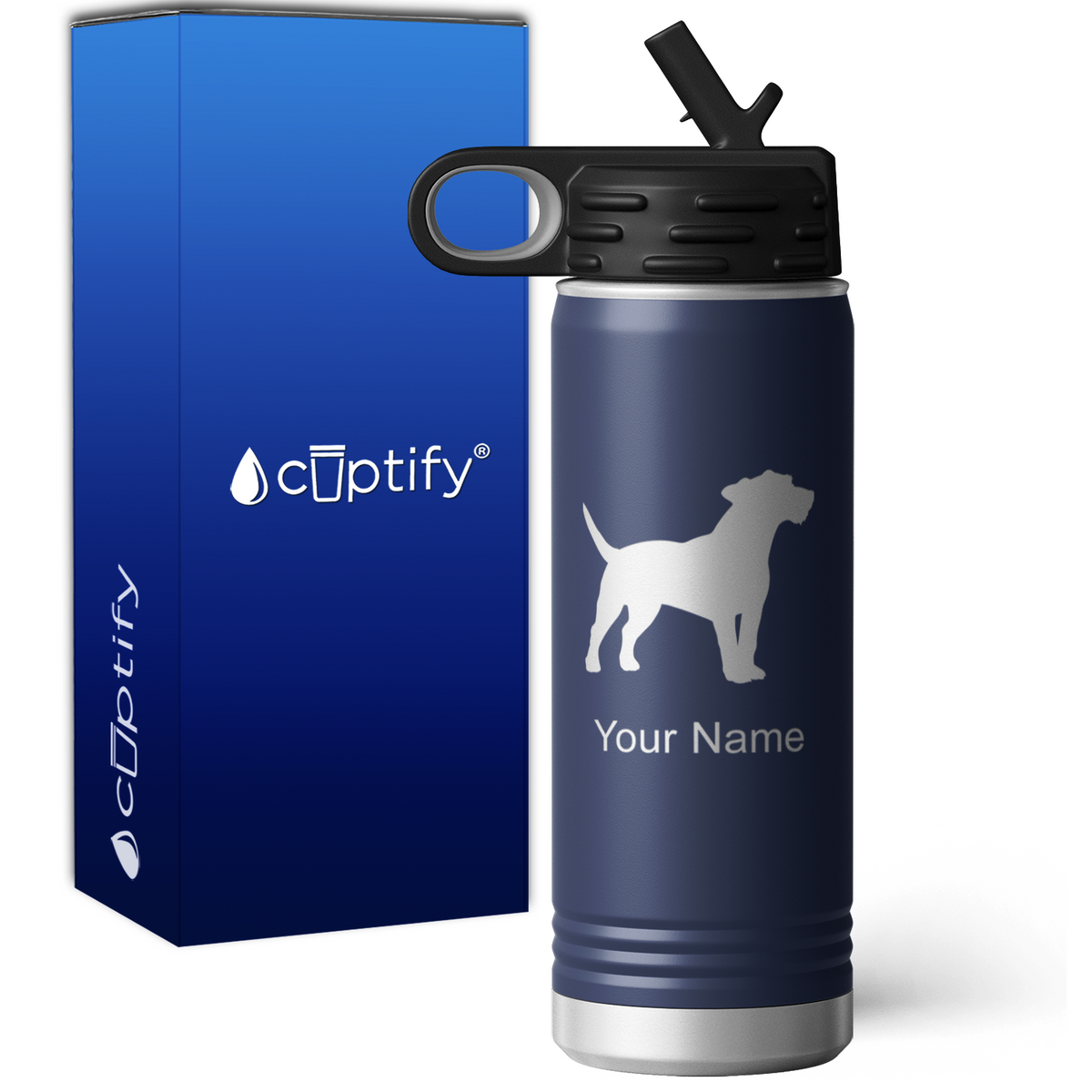 Jack Russell Terrier Personalized 20oz Sport Water Bottle