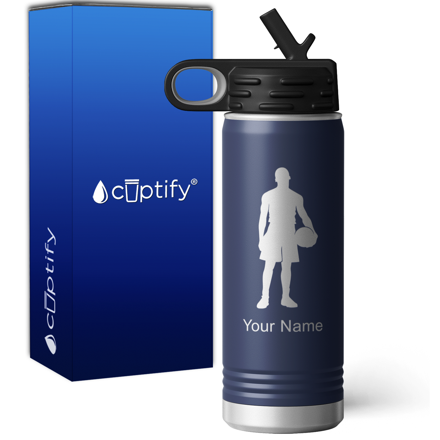 Basketball Player Personalized 20oz Sport Water Bottle
