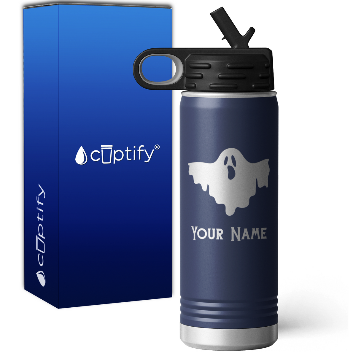 Flying Ghost Personalized 20oz Sport Water Bottle