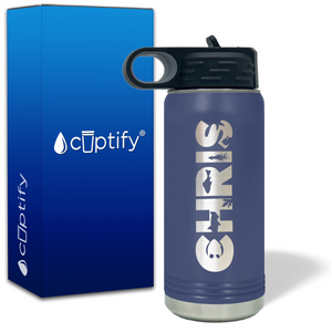 Personalized Kids Water Bottle with Name on 20oz Insulated Water Bottle