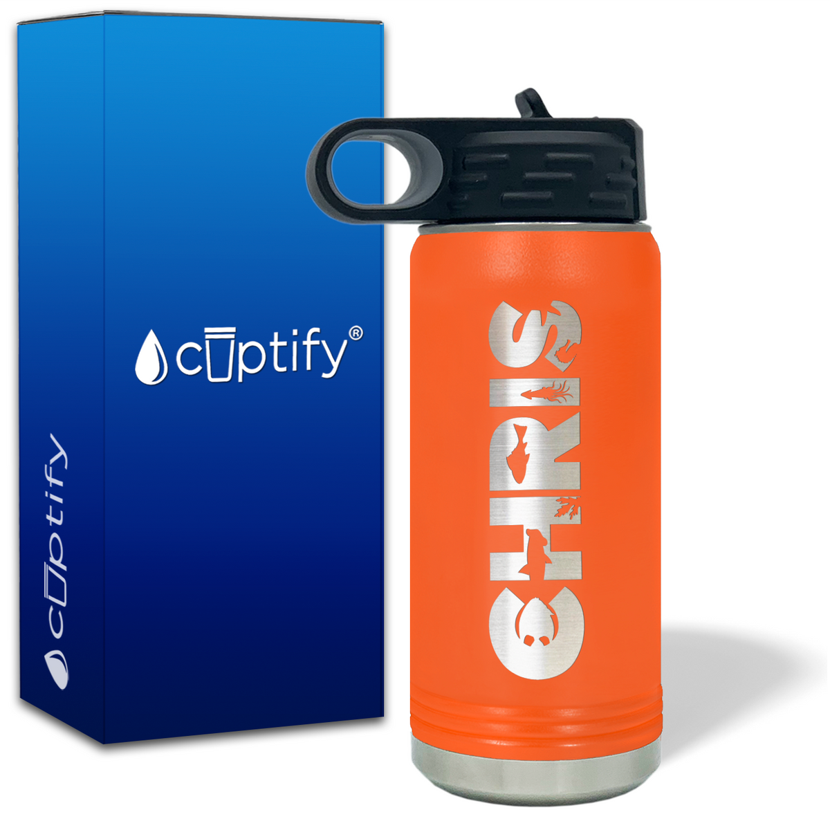 Personalized Kids Water Bottle with Name on 20oz Insulated Water Bottle