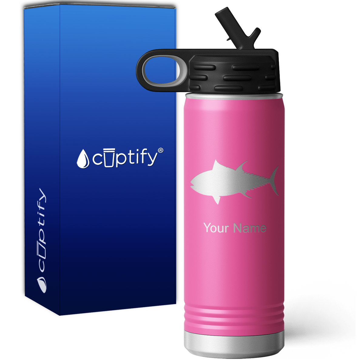 Tuna Fish Personalized 20oz Sport Water Bottle