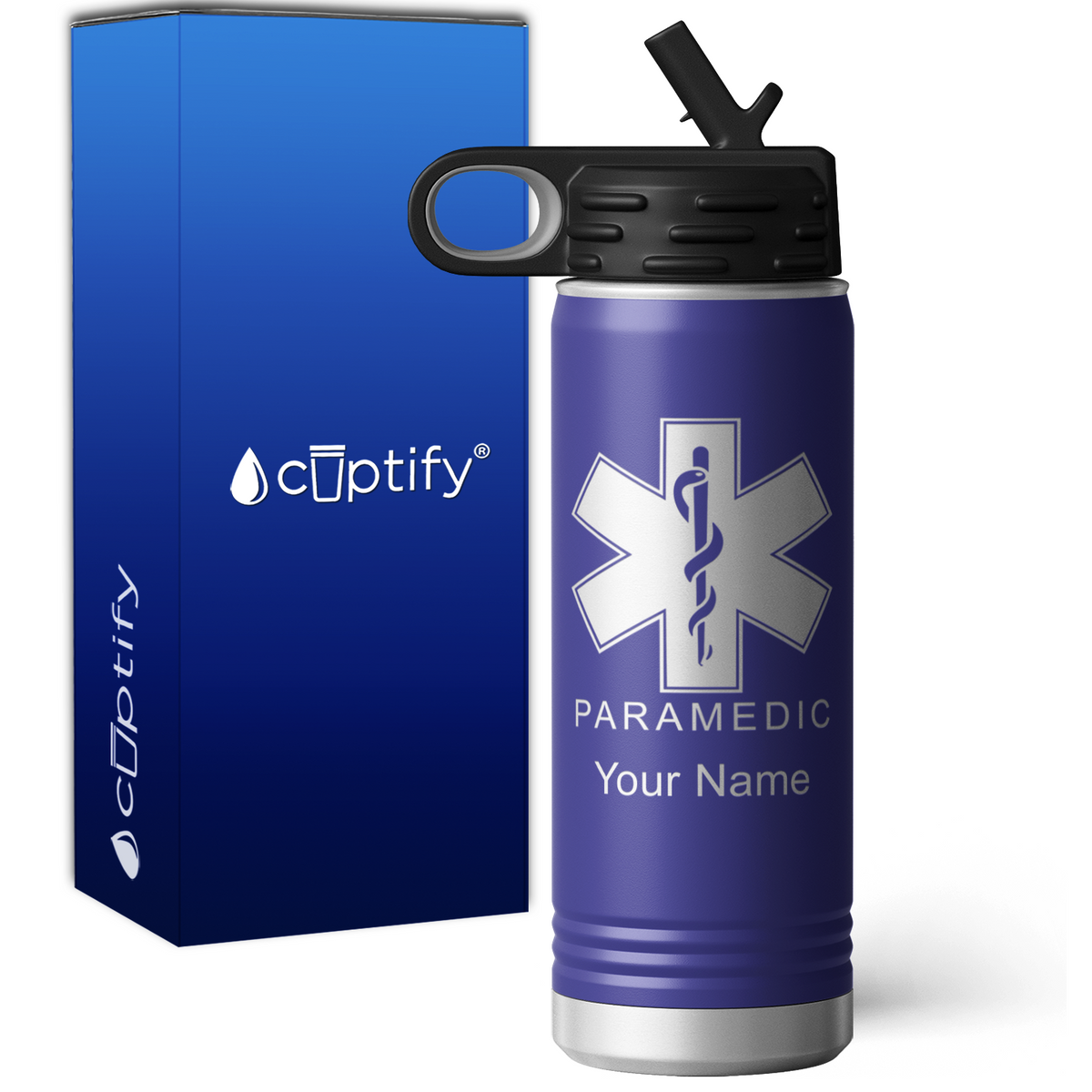 Paramedic Star of Life Personalized 20oz Sport Water Bottle