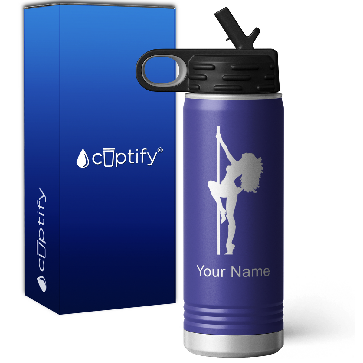 Pole Dancer Personalized 20oz Sport Water Bottle