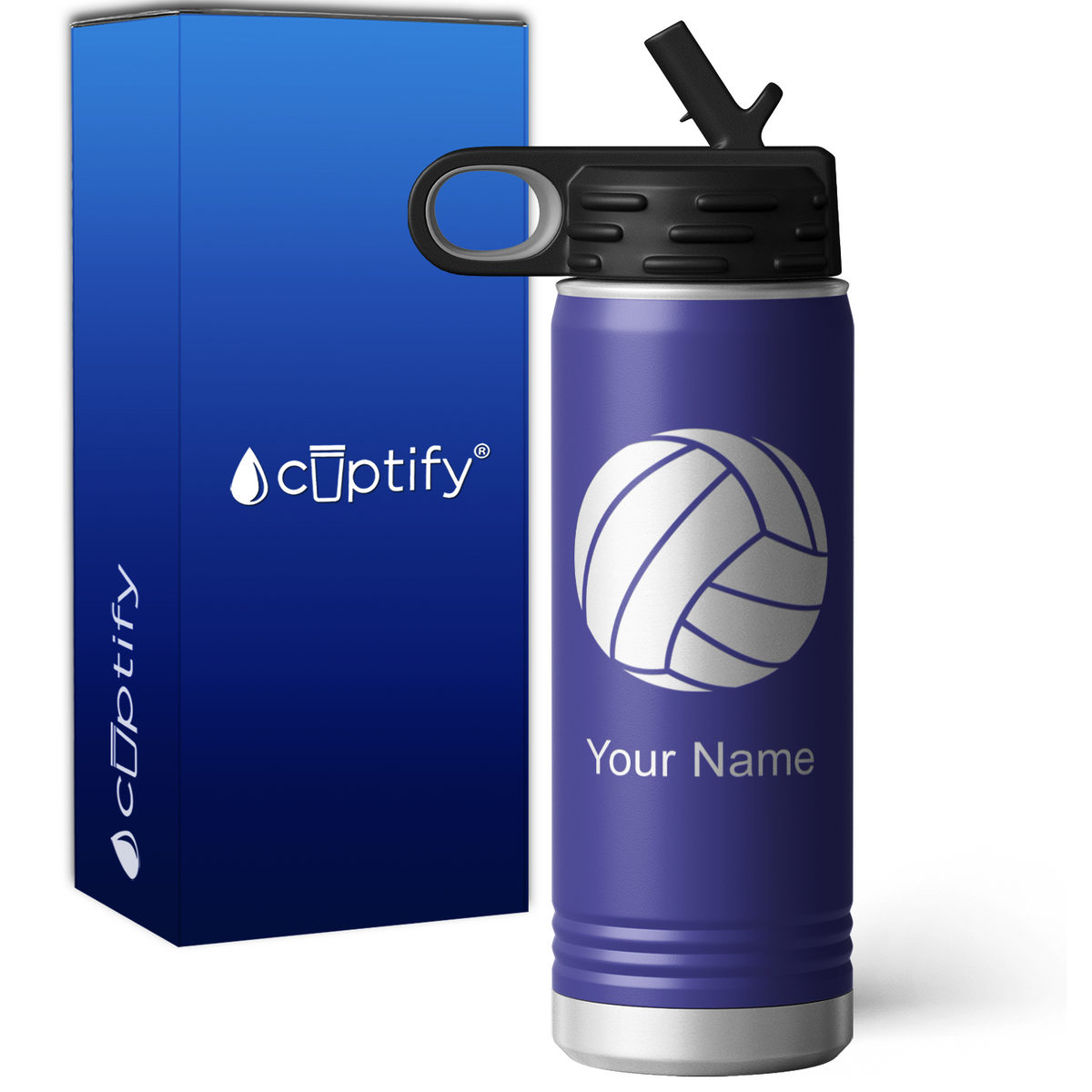 Volleyball Personalized 20oz Sport Water Bottle