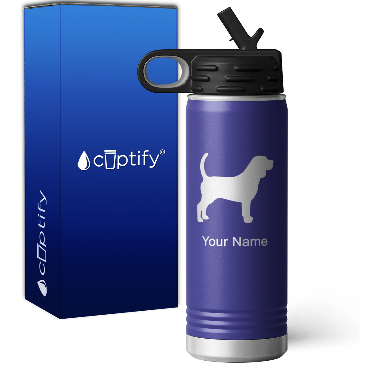 Beagle Personalized 20oz Sport Water Bottle
