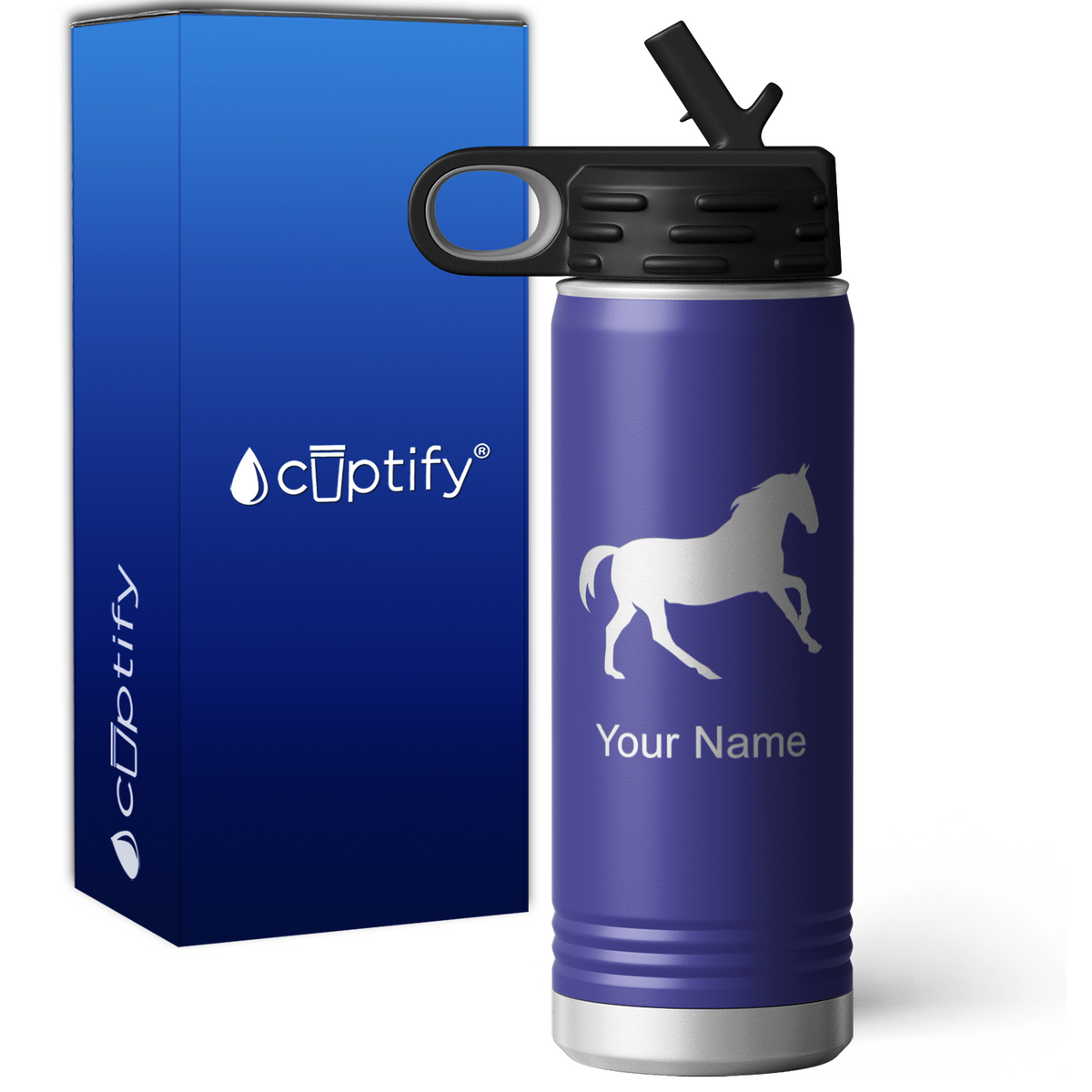 Horse Personalized 20oz Sport Water Bottle