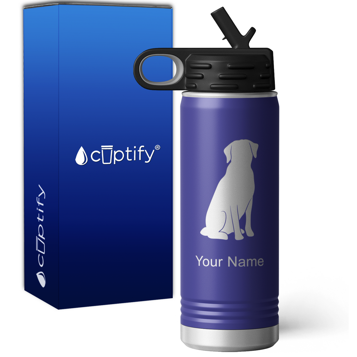 Labrador Retriever Personalized 20oz Sport Water Bottle