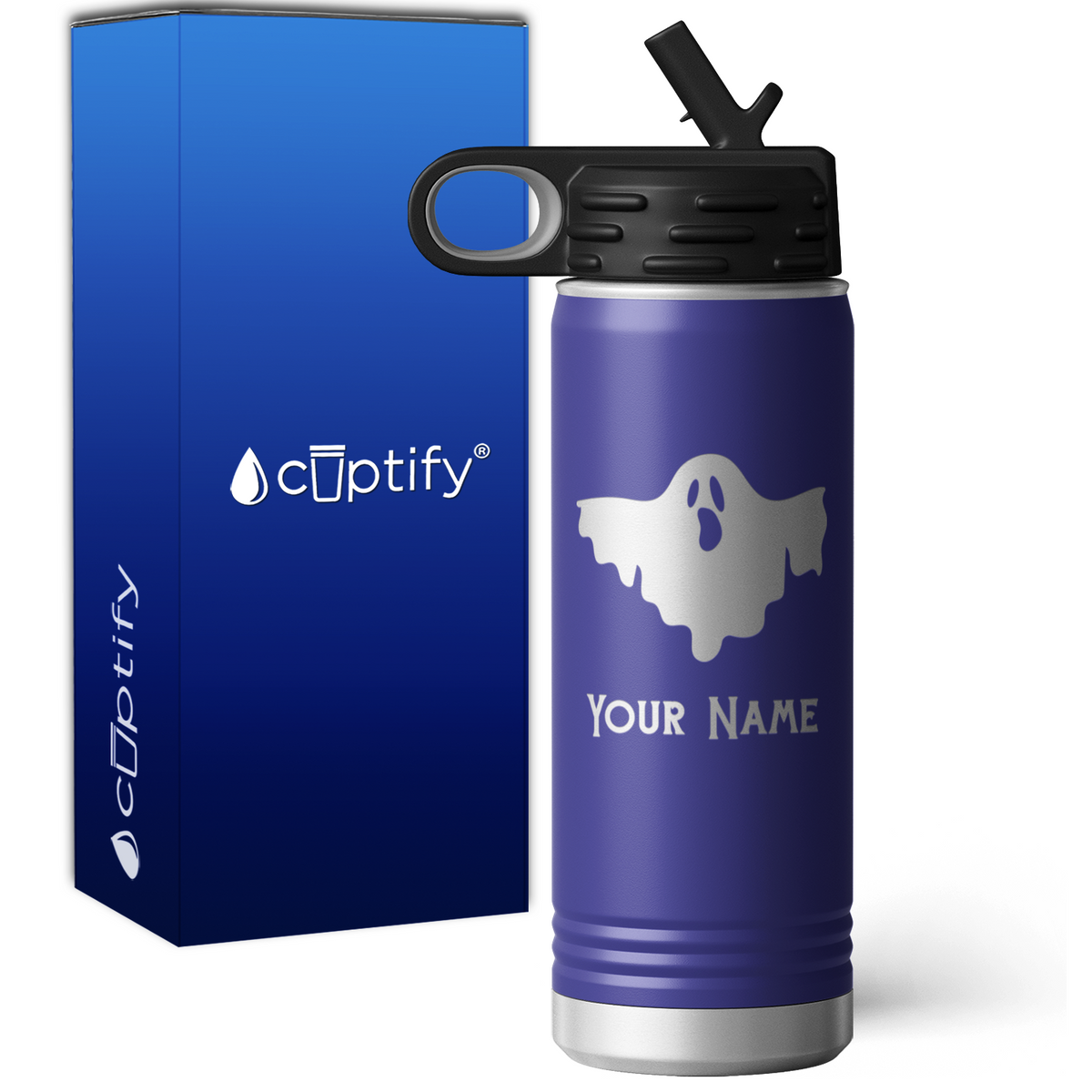 Flying Ghost Personalized 20oz Sport Water Bottle
