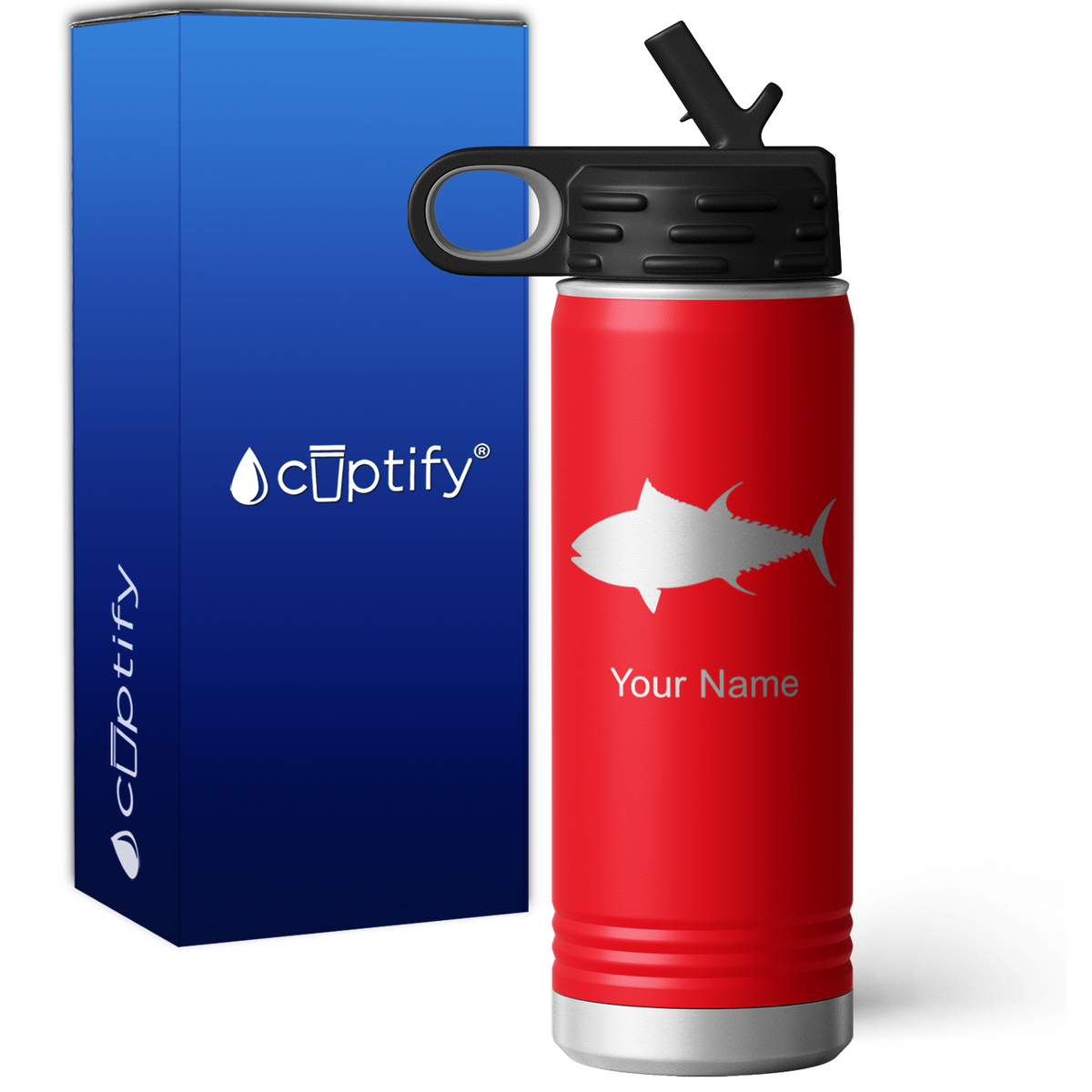 Tuna Fish Personalized 20oz Sport Water Bottle