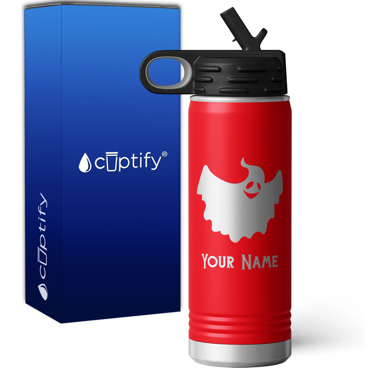Happy Ghost Personalized 20oz Sport Water Bottle
