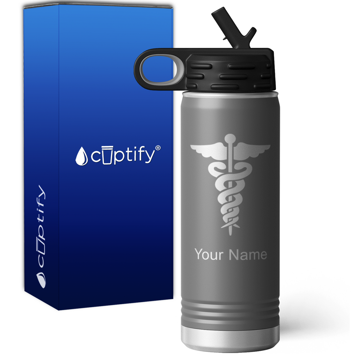 Caduceus Personalized 20oz Sport Water Bottle