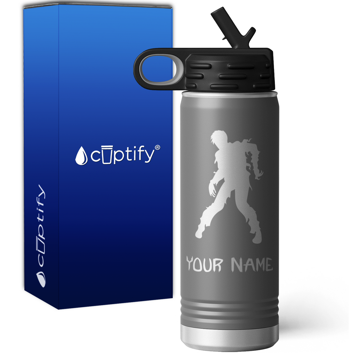 Walking Dead Zombie Personalized 20oz Sport Water Bottle