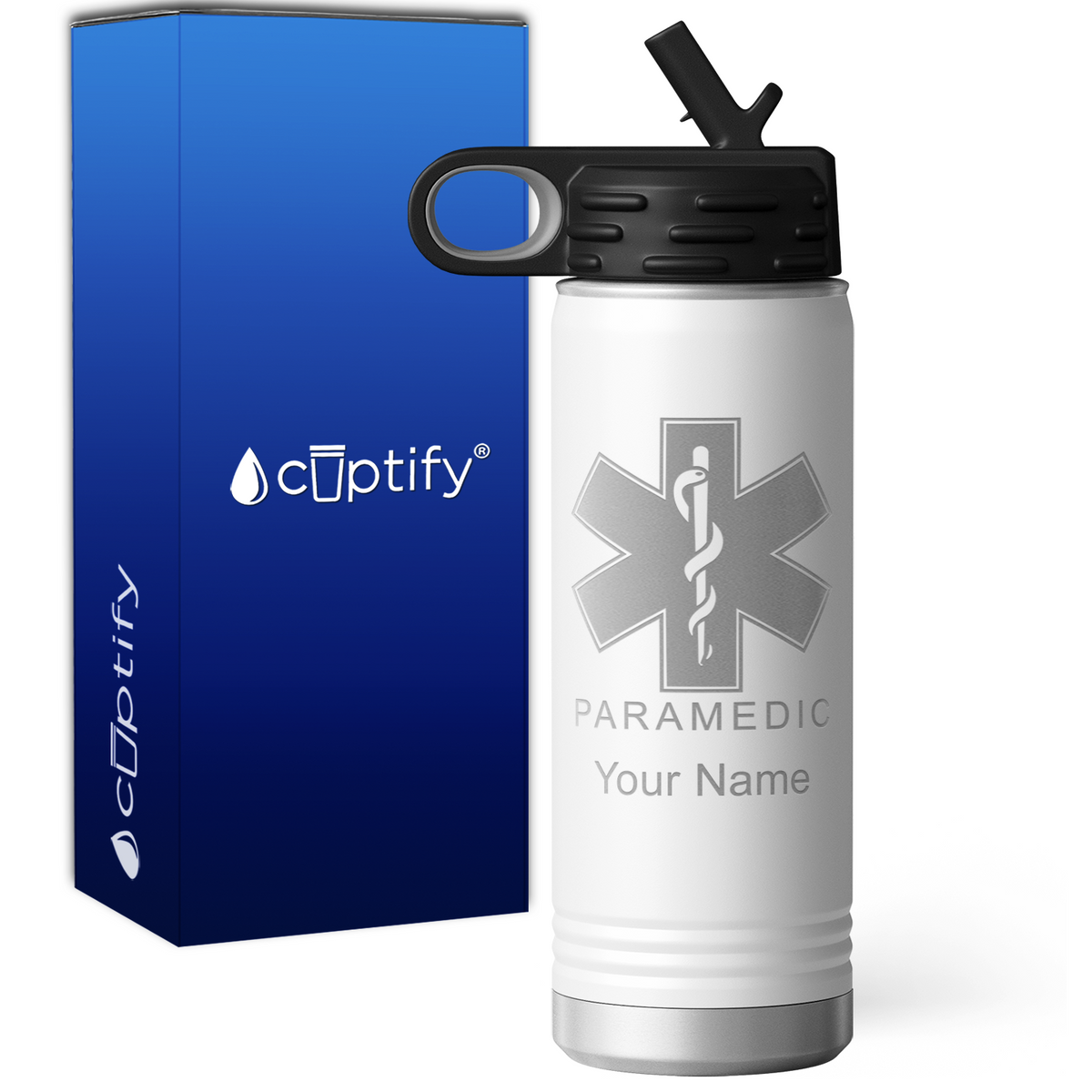 Paramedic Star of Life Personalized 20oz Sport Water Bottle
