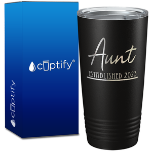 Aunt Established 2023 on 20oz Tumbler