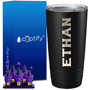 Personalized Grim Halloween Font on 20oz Tumbler