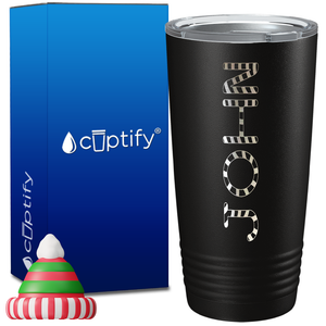 Personalized Candy Canes Christmas Font on 20oz Tumbler