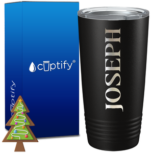 Personalized Merry Christmas Font on 20oz Tumbler