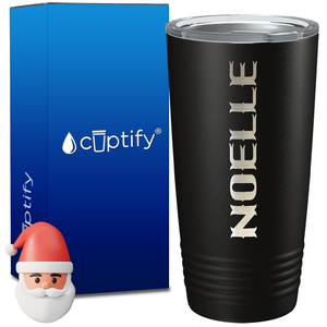 Personalized Claus Christmas Font on 20oz Tumbler