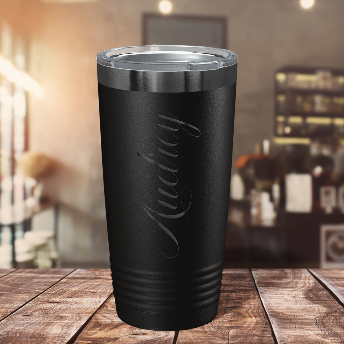 Personalized Black with Ion Ghost Black 20oz Engraved Tumbler