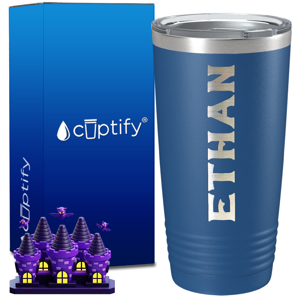 Personalized Grim Halloween Font on 20oz Tumbler