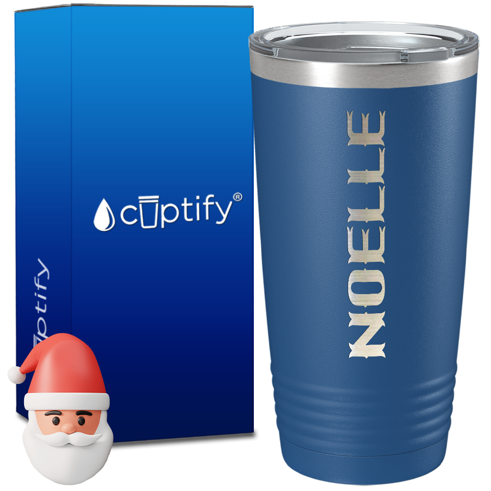 Personalized Claus Christmas Font on 20oz Tumbler