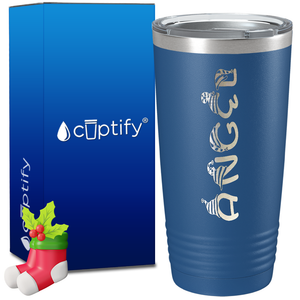 Personalized Elfen Christmas Font on 20oz Tumbler