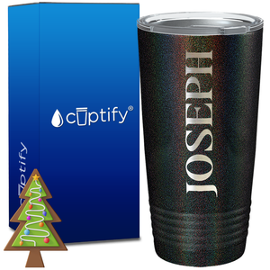 Personalized Merry Christmas Font on 20oz Tumbler