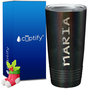 Personalized Snowy Christmas Font on 20oz Tumbler