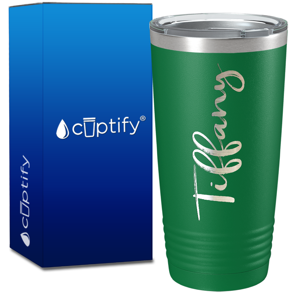 Personalized Green 20oz Engraved Tumbler