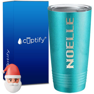 Personalized Claus Christmas Font on 20oz Tumbler