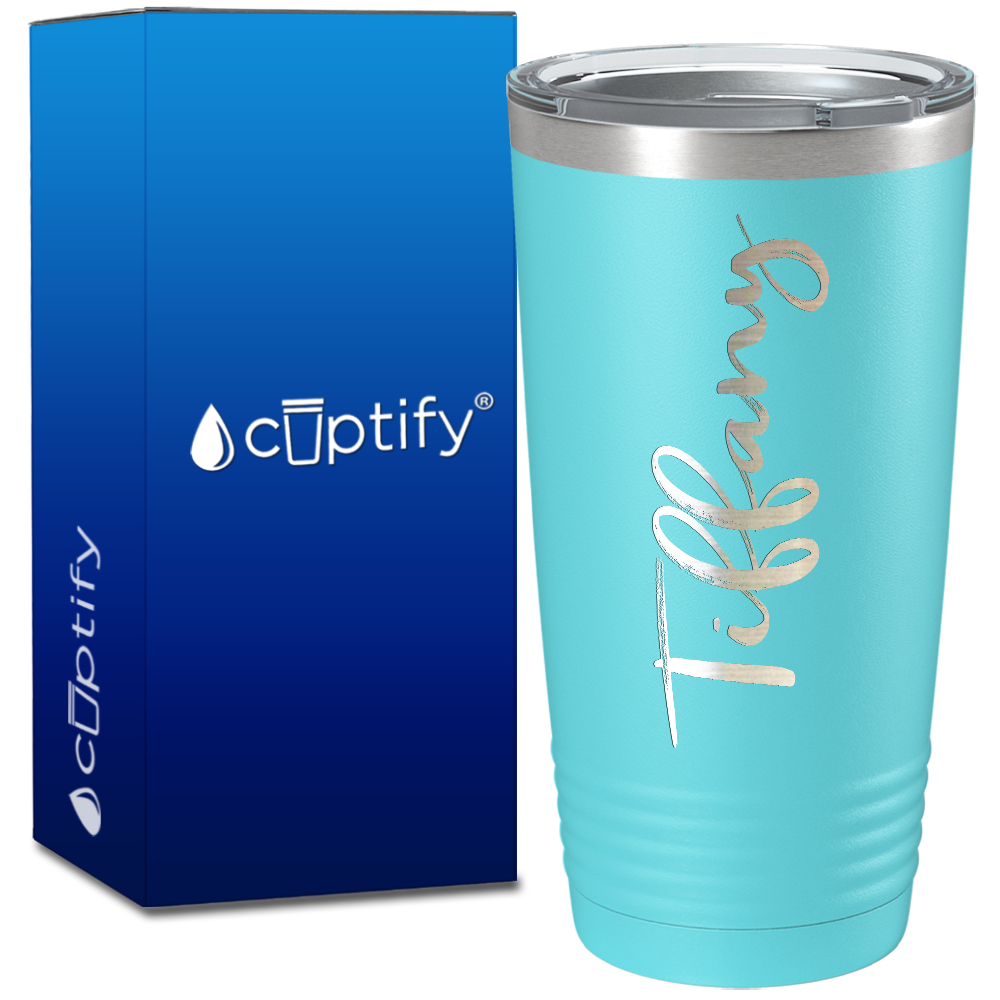 Personalized Lite Blue 20oz Engraved Tumbler