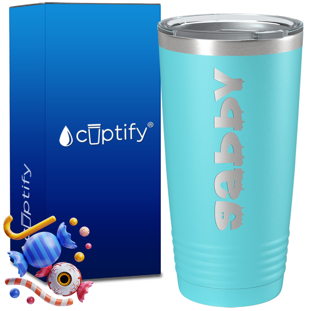 Personalized Haunted Halloween Font on 20oz Tumbler