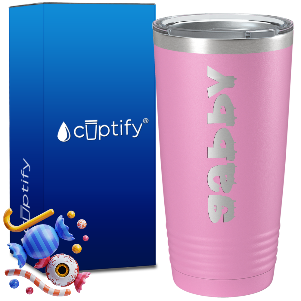 Personalized Haunted Halloween Font on 20oz Tumbler