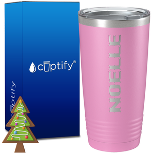 Personalized Claus Christmas Font on 20oz Tumbler