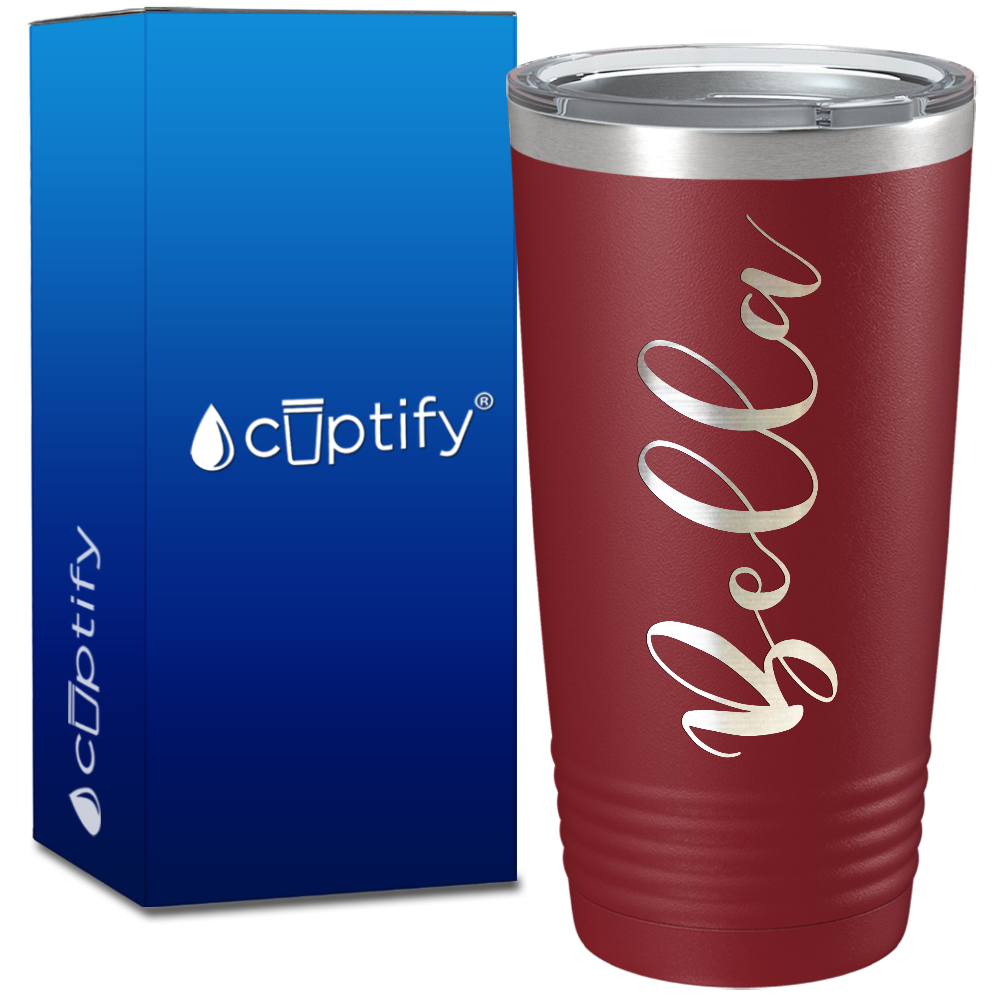 Personalized Maroon 20oz Engraved Tumbler