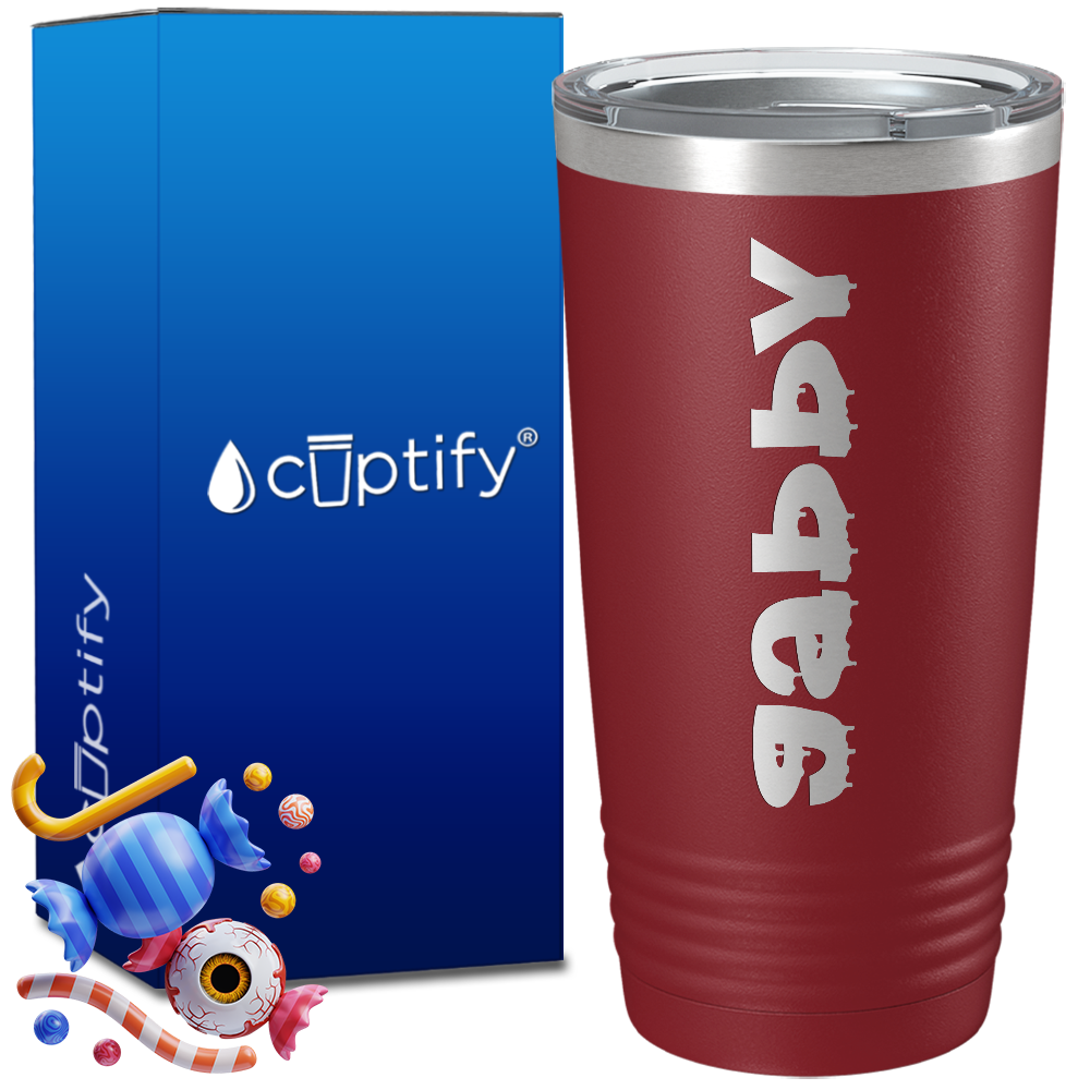 Personalized Haunted Halloween Font on 20oz Tumbler