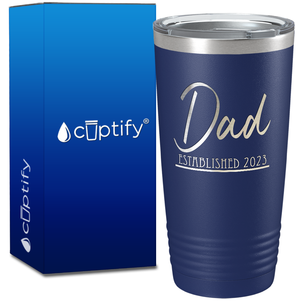 Dad Established 2023 20oz Tumbler