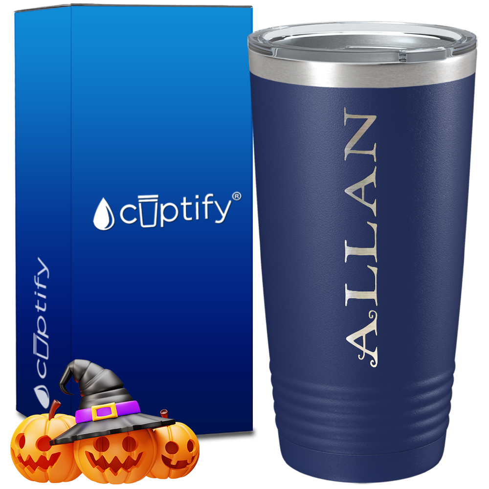 Personalized Eerie Halloween Font on 20oz Tumbler