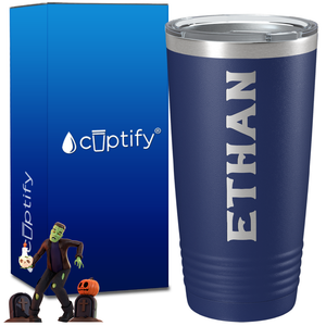 Personalized Grim Halloween Font on 20oz Tumbler